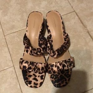 Leopard print 14th& union size 13 sandals